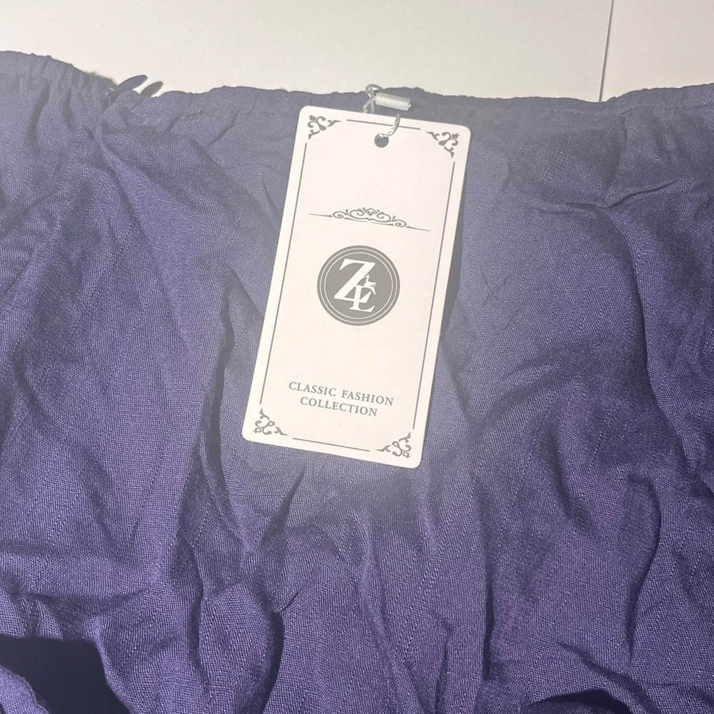 ZESICA Boho Summer Romper One Shoulder Sleeveless Tie Waist  Short Jumpsuit - Picture 8 of 9